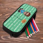 Personalised Cute Cartoon Birth Flower Multicolour Backpack Lunch Bag Pencil Case Set with Name Back to School Birthday Gift for Boys Girls
