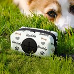 Personalised Dog Paw Prints Bone Heart Multicolour Poop Bag Holder with Pet Name Outdoor Activities Birthday Gift for Pet Owner