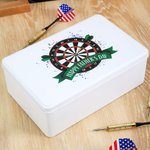 Personalisierte Dartscheibe Sprühfarbe Darts Zubehör Organizer mit Text Geburtstagsgeschenk für Dartspieler