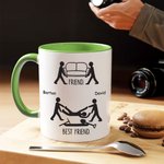 Personlig morsom venn og bestevenn 11 oz keramisk kaffekrus med navn Bursdagsgave til venner
