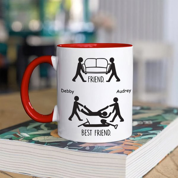 Personlig morsom venn og bestevenn 11 oz keramisk kaffekrus med navn Bursdagsgave til venner