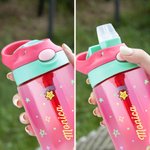 Borraccia da 475 ml personalizzata con nome animali e piante essenziale per attività all'aperto rientro a scuola regalo per bambini