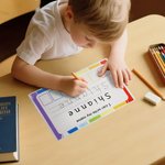 Personalised Rainbow Handwriting Write Name Tracing Board Laminated Starter Pack Home Learning Teaching Tool Gift for Boys Girls