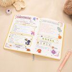 Personalized Yarn Balls 2026 Calendar A5 Journal with Text and Project Planning Page Crocheting Storage Accessories Birthday Gift for Knitting Lovers