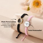 Un amour que seule ta chaleur révèle - Photo thermique personnalisée - Bracelet cadeau d'amour et d'amité