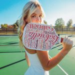 Gepersonaliseerd Multicolor Woordwolk Pickleball Peddel met Naam Verjaardag Verjaardag Competitie Dag Cadeau voor Sport Fan Pickleball Speler Liefhebber