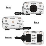 Personalised Dog Paw Prints Bone Heart Multicolour Poop Bag Holder with Pet Name Outdoor Activities Birthday Gift for Pet Owner