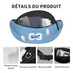 Sac Banane Multicolore Personnalisé avec Nom Numéro Balle Cassée Accessoire Quotidien Cadeau Anniversaire pour Amateur de Sport de Balle