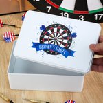 Personalisierte Dartscheibe Sprühfarbe Darts Zubehör Organizer mit Text Geburtstagsgeschenk für Dartspieler