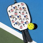 Henkilökohtainen kasvokuva Vedenpitävä Pickleball-mela kansi koukulla Äidin isänpäivä syntymäpäivälahja isälle Äiti isovanhempi Pickleball pelaaja