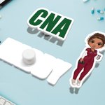Personalised 3D Printed Cartoon Character Acrylic Bag Charm Accessories for Bogg with Name Graduation Birthday Gift for Nurse Doctor Medical Staff