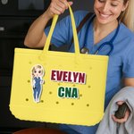 Personalised 3D Printed Cartoon Character Acrylic Bag Charm Accessories for Bogg with Name Graduation Birthday Gift for Nurse Doctor Medical Staff