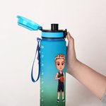 Borraccia sportiva 1000ml personalizzata con nome numero e personaggio sportivo cartone animato regalo di compleanni per amanti di basket e sport