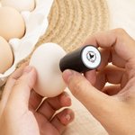 Personalized Multiple Sizes Chicken Silhouette Egg Stamp Farm Egg Safe Label with Text and Box Food-Grade Ink Birthday Gift for Family Farmer Breeder