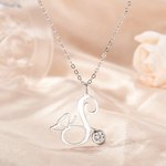 Personalised Butterfly Initial Birthstone Necklace Dainty Jewellery Birthday Anniversary Gift for Women