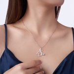 Personalised Butterfly Initial Birthstone Necklace Dainty Jewellery Birthday Anniversary Gift for Women