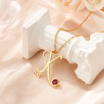 Personalised Butterfly Initial Birthstone Necklace Dainty Jewellery Birthday Anniversary Gift for Women