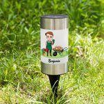 Gepersonaliseerde Cartoon Gardener Waterdichte Solar Garden Light met naam Verwijderbare tuindecoratie Verjaardagscadeau voor familie tuinieren liefhebbers