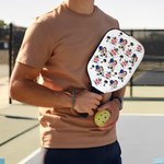 Henkilökohtainen kasvokuva Vedenpitävä Pickleball-mela kansi koukulla Äidin isänpäivä syntymäpäivälahja isälle Äiti isovanhempi Pickleball pelaaja