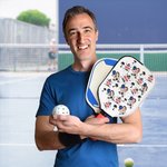 Henkilökohtainen kasvokuva Vedenpitävä Pickleball-mela kansi koukulla Äidin isänpäivä syntymäpäivälahja isälle Äiti isovanhempi Pickleball pelaaja