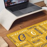 Alfombrilla de escritorio antideslizante personalizada multicolor de gran tamaño Alfombrilla de ratón con nombre e inicial Accesorio de oficina Regalo de cumpleaños para estudiantes Colegas Amigos