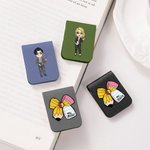 Personalized Pencil Bow Cartoon Character Multicolor Magnetic Bookmark Clip with Name Reading Stationery Supplies Teacher's Day Gift for Teachers