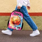 Gepersonaliseerde Watercolor Voetbal Rugby Rugzak Lunch Tas Pencil Case Set met Naam Nummer Terug naar School Team Training Day Verjaardagscadeau voor Jongens Meisjes