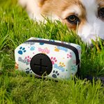 Personalisierte Farbe niedlichen Pfote drucken Hund Poop Aufbewahrungstasche mit Namen Haustier liefert Geburtstagsgeschenk für Hundehalter