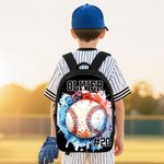 Gepersonaliseerde Watercolor Voetbal Rugby Rugzak Lunch Tas Pencil Case Set met Naam Nummer Terug naar School Team Training Day Verjaardagscadeau voor Jongens Meisjes
