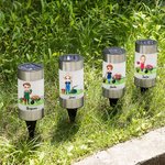 Gepersonaliseerde Cartoon Gardener Waterdichte Solar Garden Light met naam Verwijderbare tuindecoratie Verjaardagscadeau voor familie tuinieren liefhebbers