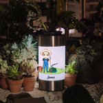 Gepersonaliseerde Cartoon Gardener Waterdichte Solar Garden Light met naam Verwijderbare tuindecoratie Verjaardagscadeau voor familie tuinieren liefhebbers