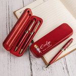 Personalized Cartoon Character Wooden Ballpoint Pen and Case Set with Name and Title Office Supplies Appreciation Gift for Employees Colleagues