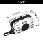 Personalised Dog Paw Prints Bone Heart Multicolour Poop Bag Holder with Pet Name Outdoor Activities Birthday Gift for Pet Owner