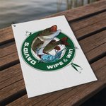 Serviette de toilette gaufrée personnalisée sur le thème de la pêche, très absorbante, avec texte du nom et pince Cadeau d'anniversaire pour papa passionné de pêche