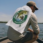 Serviette de toilette gaufrée personnalisée sur le thème de la pêche, très absorbante, avec texte du nom et pince Cadeau d'anniversaire pour papa passionné de pêche