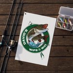Serviette de toilette gaufrée personnalisée sur le thème de la pêche, très absorbante, avec texte du nom et pince Cadeau d'anniversaire pour papa passionné de pêche