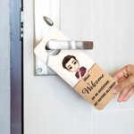 Crochet de porte personnalisé avec nom et texte Décoration de bouton de porte Anniversaire Bureau Cadeau pour la famille Amis