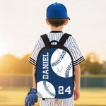 Personalised Multicolour Ball Sports Backpack Lunch Bag Pencil Case Set with Name and Number Team Training Back to School Gift for Kids Students