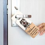 Gepersonaliseerde 3D Cartoon Kat Hond Huisdier Deurhanger met Naam en Tekst Deurknop Teken Verjaardag Kantoor Cadeau voor Huisdier Liefhebbers Eigenaren