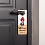 Crochet de porte personnalisé avec nom et texte Décoration de bouton de porte Anniversaire Bureau Cadeau pour la famille Amis