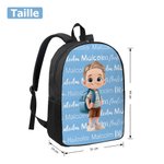 Sac à Dos de Grande Capacité Personnalisé avec Nom et Personnage Cartoon en 3D Cadeau de Rentrée Scolaire pour Enfants