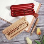 Personalized Birth Flower Wooden Ballpoint Pen and Case Set with Engraved Name Graduation Back to School Birthday Gift for Teachers Students