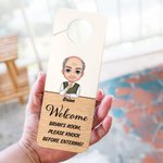 Crochet de porte personnalisé avec nom et texte Décoration de bouton de porte Anniversaire Bureau Cadeau pour la famille Amis