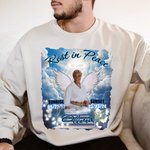 Henkilökohtainen valokuva Taivas Angel Wings Angel Halo T-paita Sweatshirt otsikko ja nimi Memorial Sympathy lahja menetys ystävien perheelle menetys