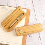 Personalized Birth Flower Wooden Ballpoint Pen and Case Set with Engraved Name Graduation Back to School Birthday Gift for Teachers Students