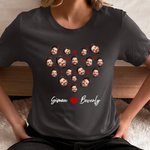 Personalized Funny Lover Face Photo Couple T-shirt Sweatshirt with Name Romantic Anniversary Birthday Gift for Him Her