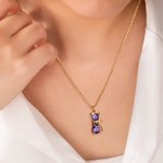 Gepersonaliseerde kat hond boog geboortesteen sterling zilveren ketting sierlijke sieraden verjaardag Moederdag cadeau voor vrouwen Pet Lovers