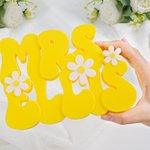 Placa personalizada con nombre para escritorio impresa en 3D multicolor con margarita Decoración de oficina Regalo de agradecimiento de cumpleaños para profesores
