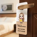 Crochet de porte personnalisé avec nom et texte Décoration de bouton de porte Anniversaire Bureau Cadeau pour la famille Amis