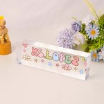 Personalised Cute Rainbow Flower Stationery Elements Acrylic Name Sign Desk Decoration Appreciation Back to School Gift for Teacher